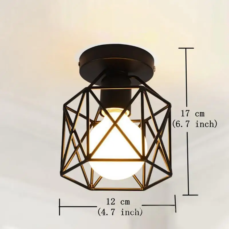 

Nordic Personality Ceiling Lamp Stand Retro Industrial Style Ceiling Light Creative Modern Black Iron Craft Light Without Bulb