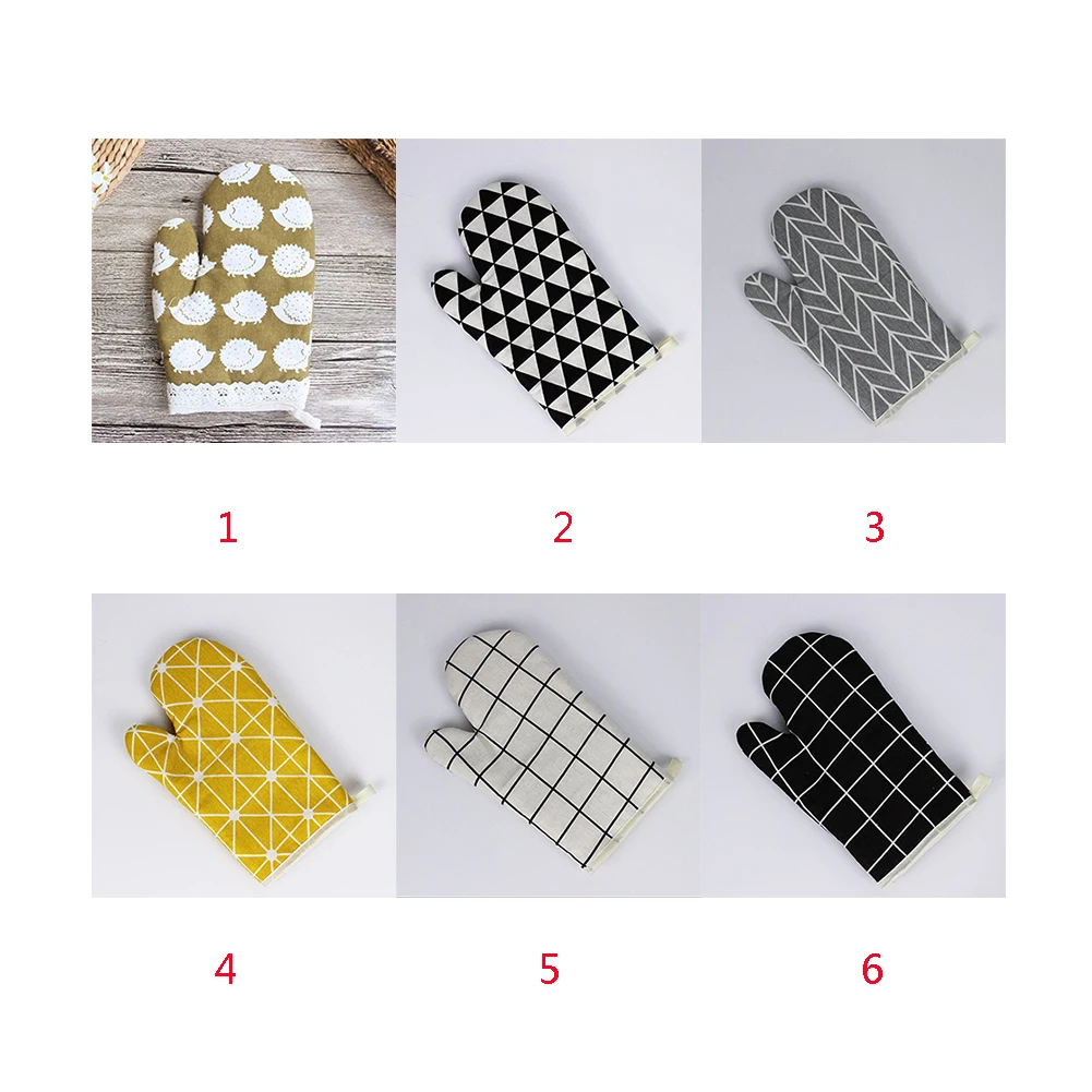 

Kitchen Cooking Microwave Oven Mitt Insulated Non-slip Pot Holder Cooking Glove