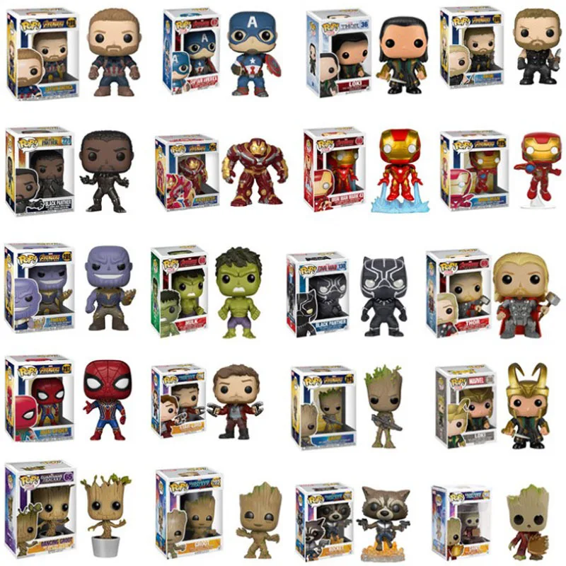 Детские игрушки Marvel Мстители 4 Капитан Америка Железный человек Человек паук Тор