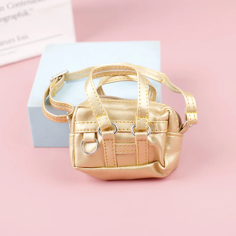 

1Pc 1:6 Dollhouse Doll Handbag Shoulder Bag Leather Bag Doll Decor Accessories