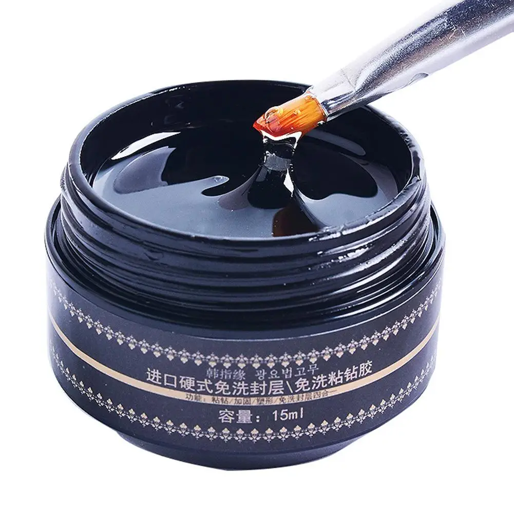 HobbyLane 15 мл быстросохнущий клей для ногтей съемный не стирается основа герметик