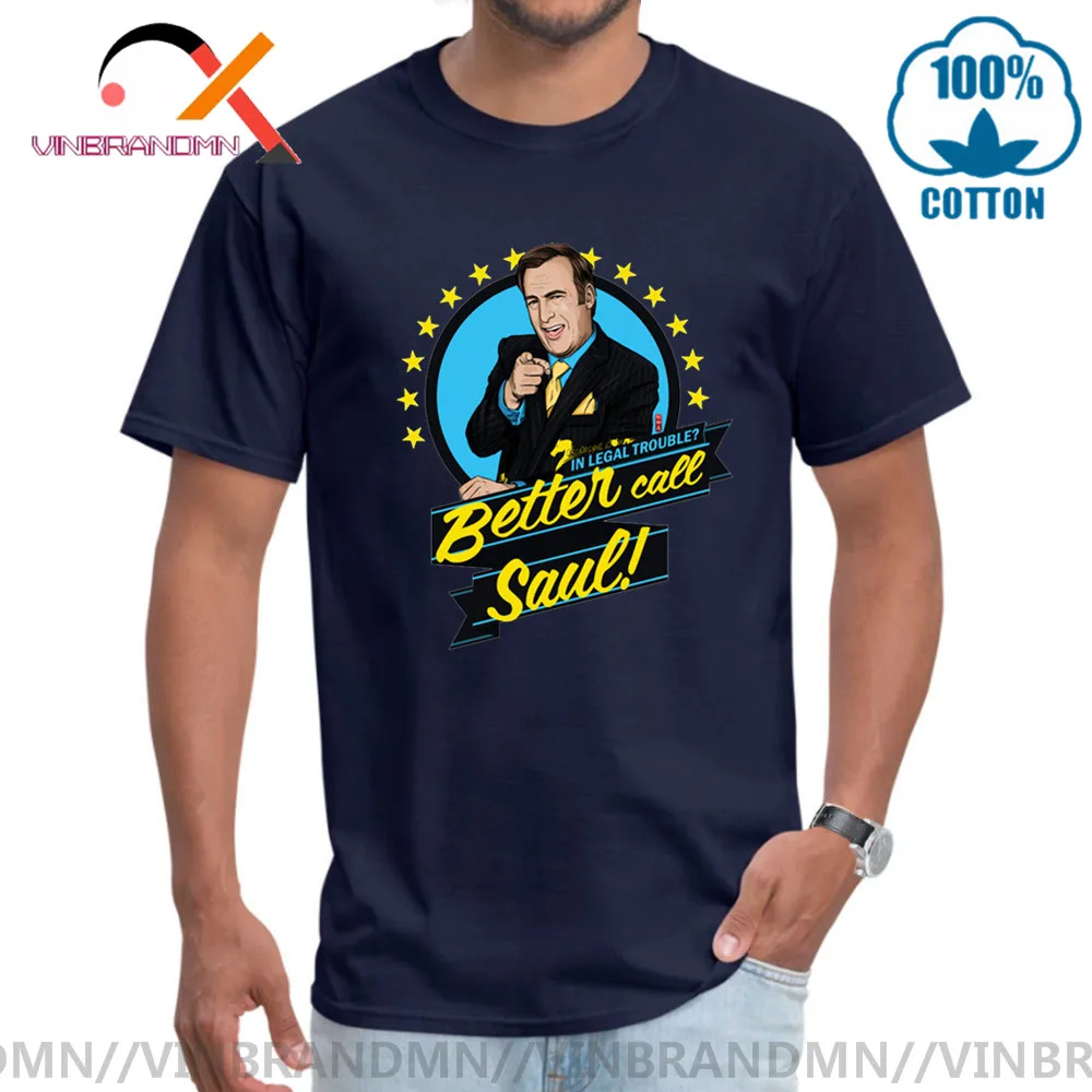 Забавная Мужская футболка Better Call Saul с принтом серийной цифровой печати из 100%