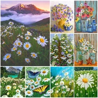 5d diy small daisy diamond painting embroidery cross stitch kit mosaic inlaid flower full squareround home decoration art gift
