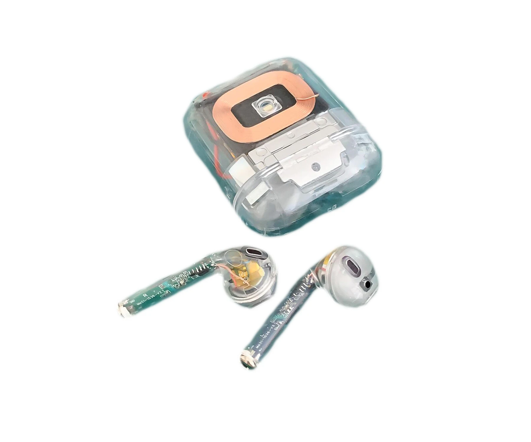 Высококачественные ANC для TWS беруши с зарядным чехлом прозрачная 1562 м bluetooth