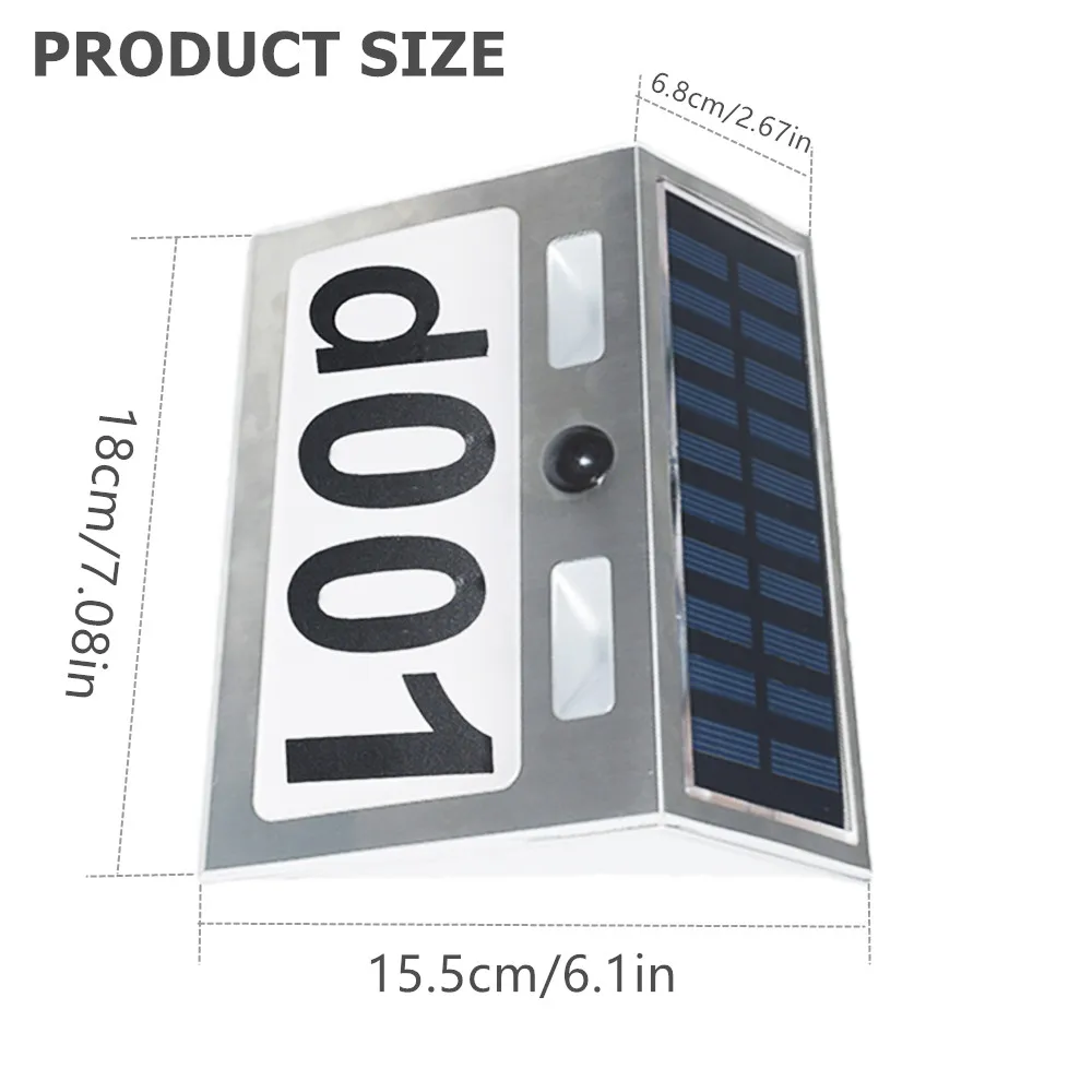Солнечный номер дома светильник движения Сенсор 5 светодиодный табличка крыльцо