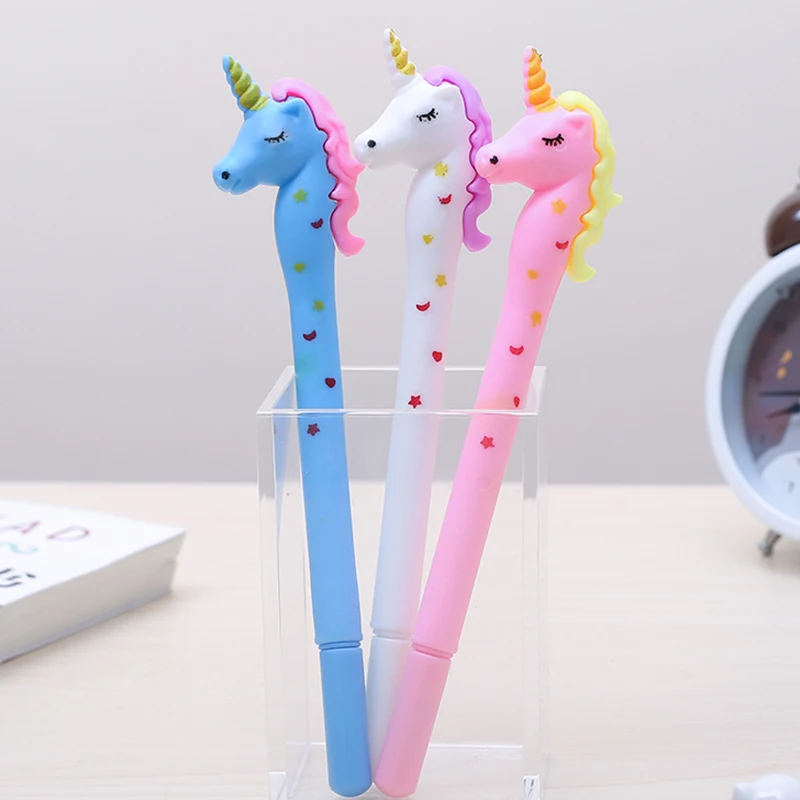 

24 шт., элегантные милые ручки с единорогом