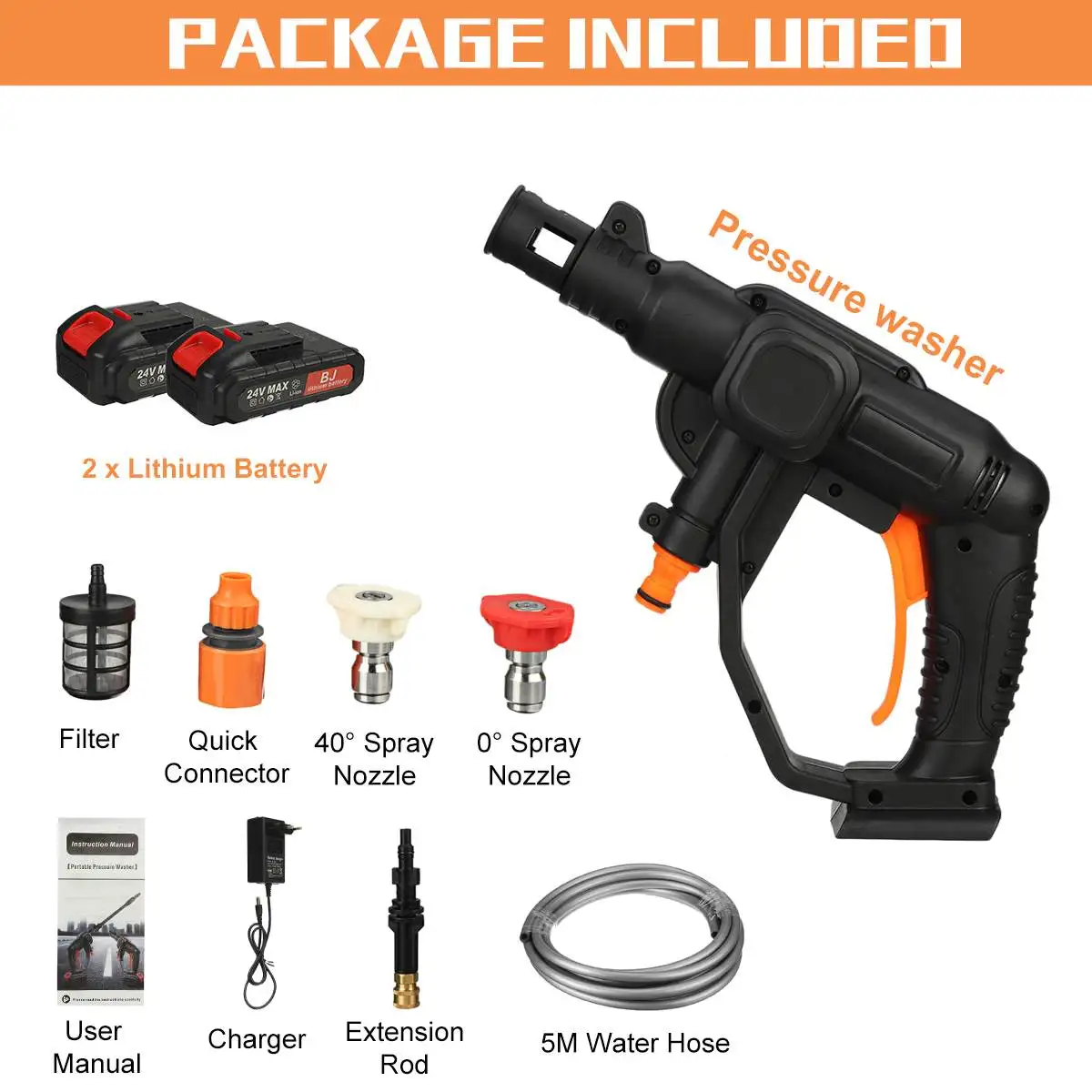 Продажа Беспроводная Автомойка высокого давления, 22000 мАч, 1500 Вт Цена Беспроводная Автомойка высокого давления, 22000 мАч, 1500 Вт