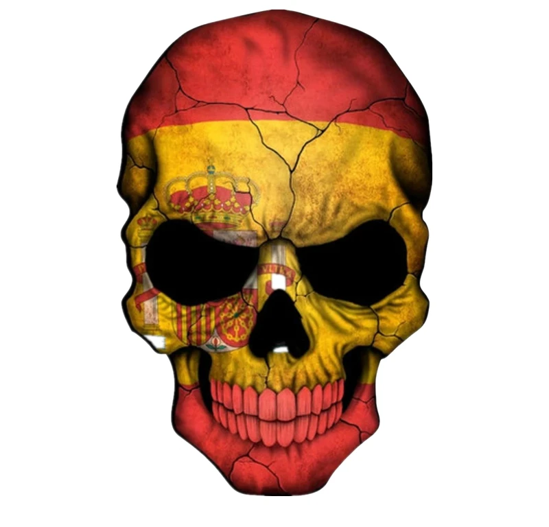 

SKULL FLAG SPANISH PVC Cool Stickers for Kids Children Luggage Notebook Laptop Sticker Bomb Car-Styling