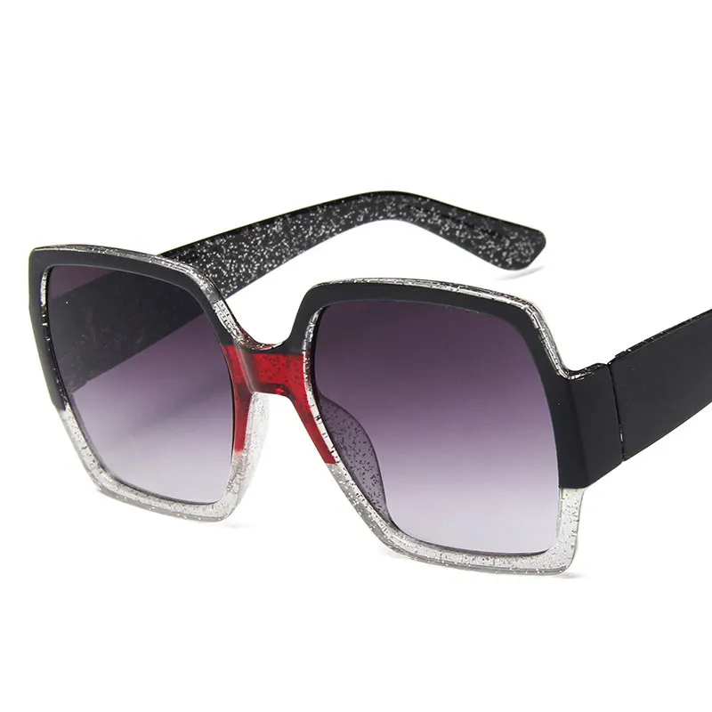 Трендовые женские солнцезащитные очки в большой оправе модные красочные