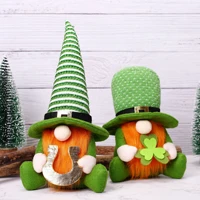 st patricks day gnome plush elf decorations green hat doll faceless elderly irish festival lucky clover hanging ornament