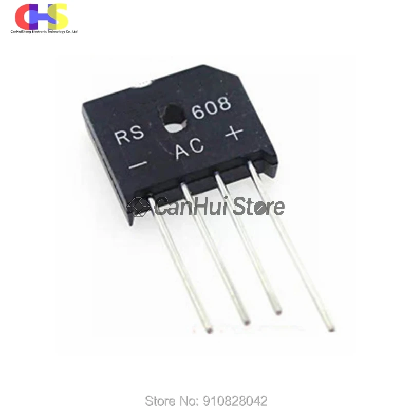 5PCS/LOT RS406 RS407 RS507 RS608 RS808 DIP4 Rectifier Bridge New Original In Stock | Integrated Circuits