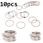 Брелок для ключей сделай сам металлический, кольцо с разрезом под серебро и никель, разъемы 25 мм, цепочки, аксессуары для ключей из нержавеющей стали, 10 шт.