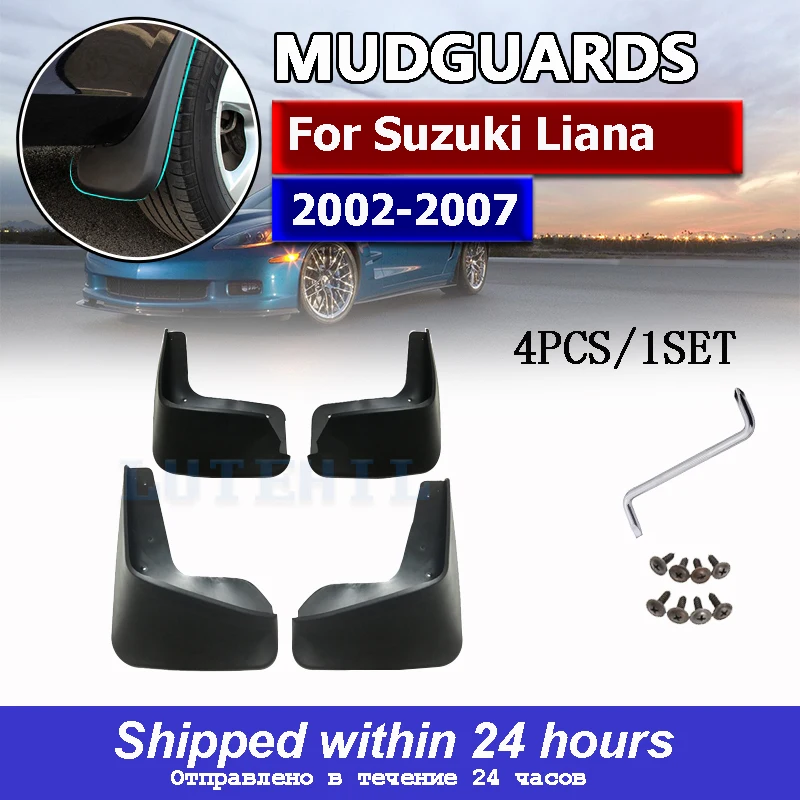 

Car Mud Flaps For Suzuki Liana Aerio SX Baleno 2002-2007 Mudflaps Splash Guards Mud Flap Mudguards Fender 2003 2004 2005 2006
