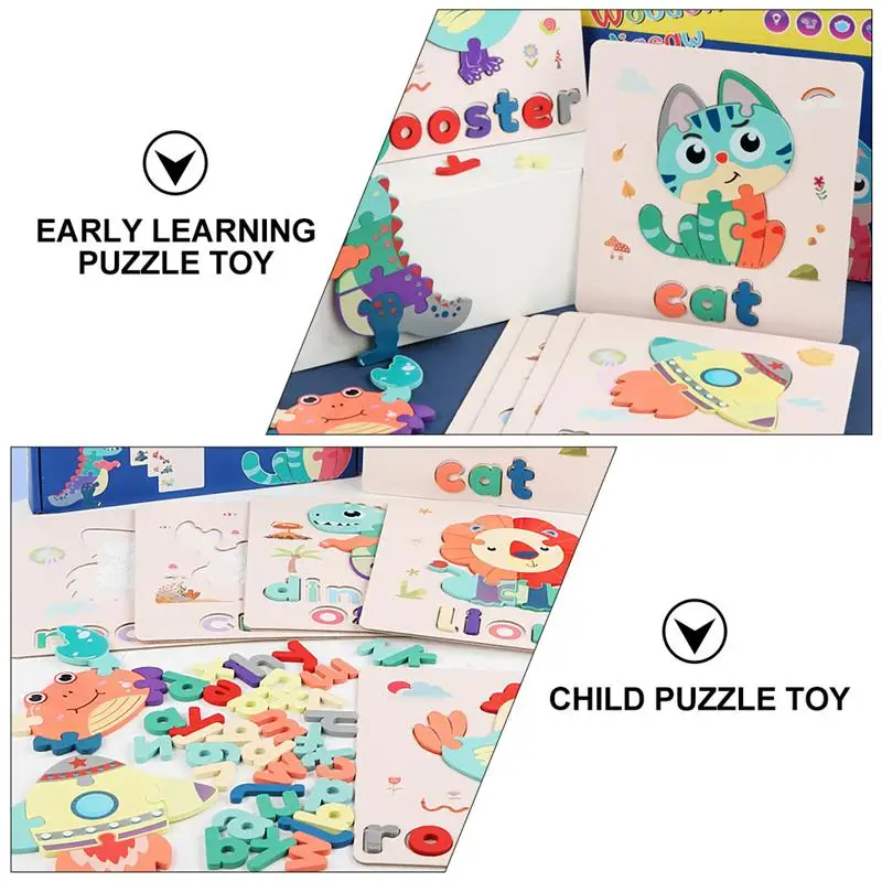 

1 Set Enlightenment Letter Pairing Toy Early Education Jigsaw Puzzle Word Game