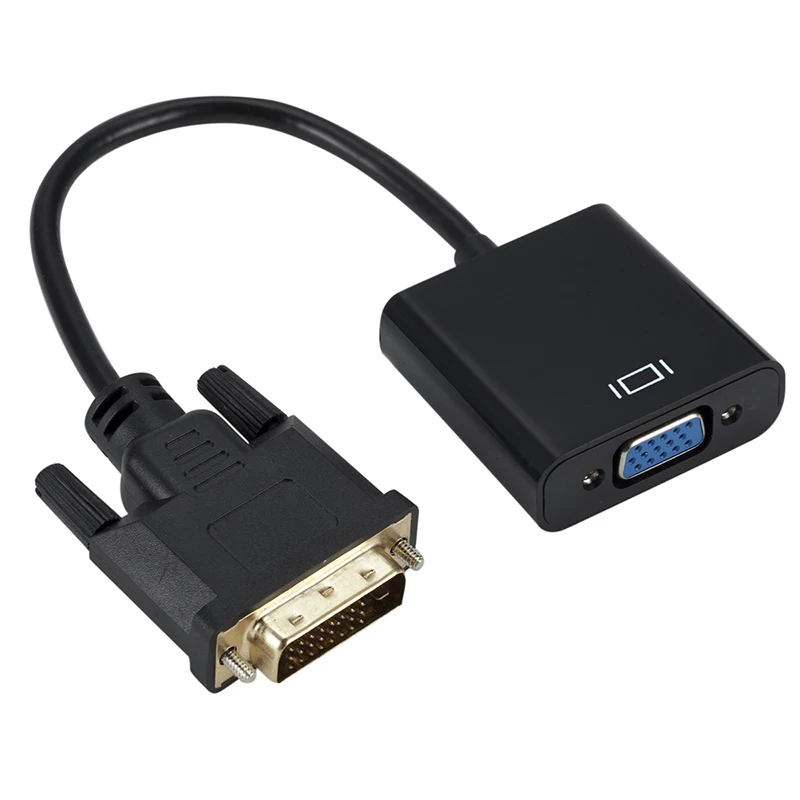 Переходник DVI (штекер) на VGA (гнездо) адаптер 24 + 1 25 Pin DVI-D Кабель-адаптер для
