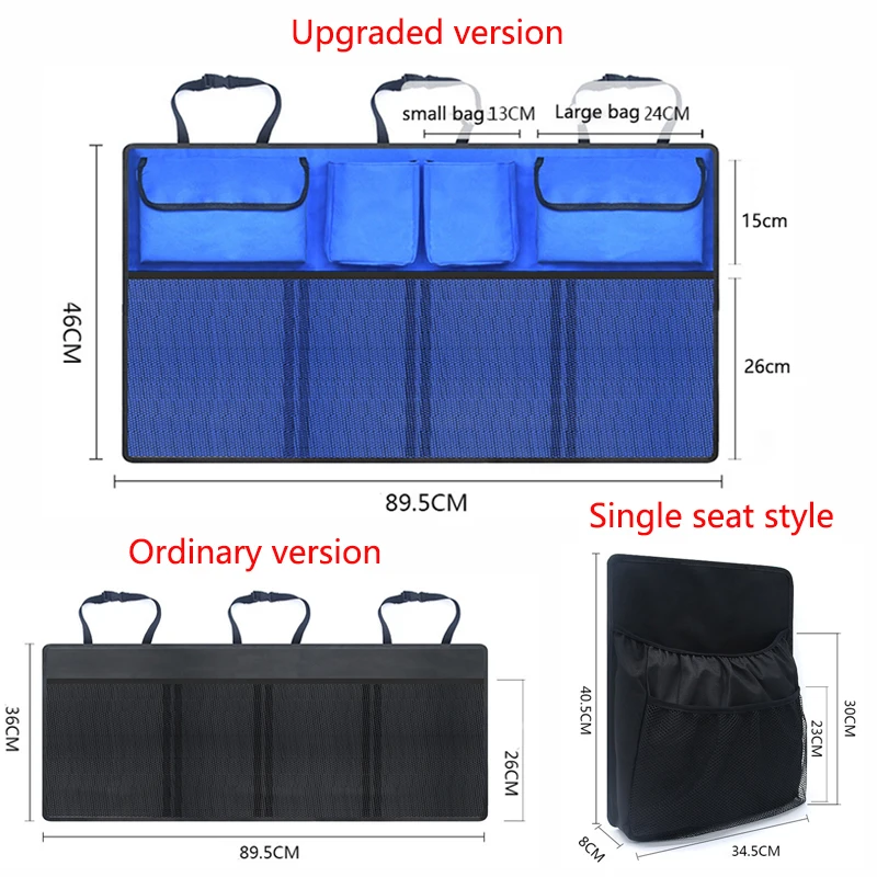 

Universal Car Seat Storage Bag Convenient Car Seat Back Organizer Multi-Pocket Storage Bag Box Automobile Trunk Organizer