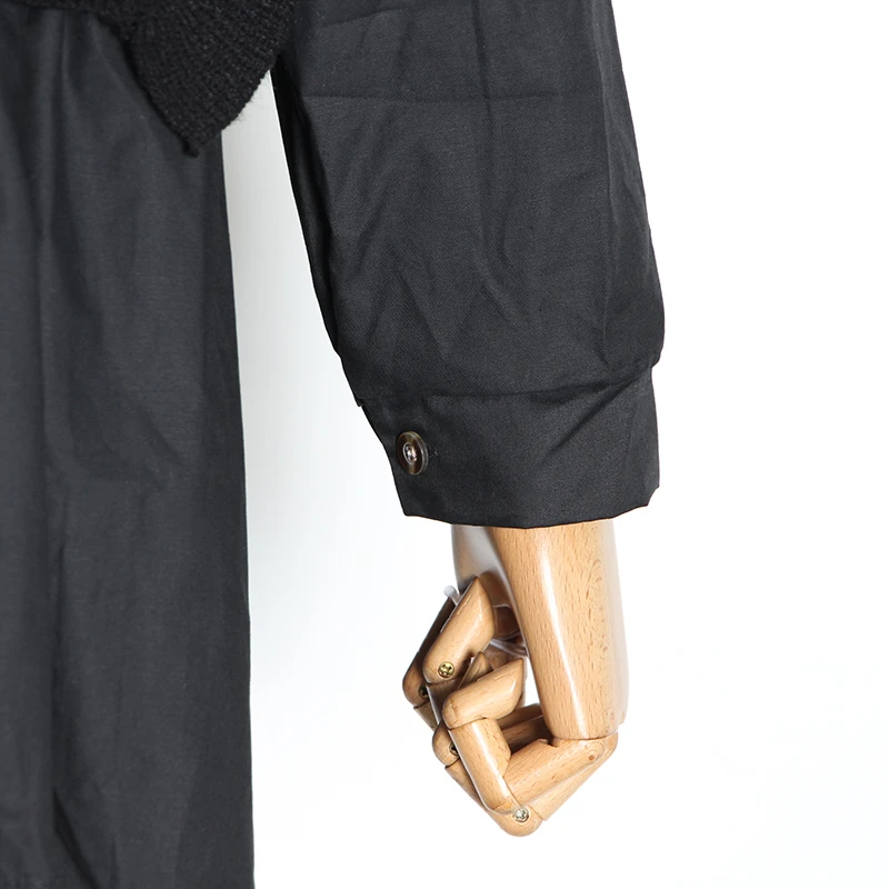 TWOTWINSTYLE Повседневный лоскутный женский свитер с рюшами круглый вырез длинный