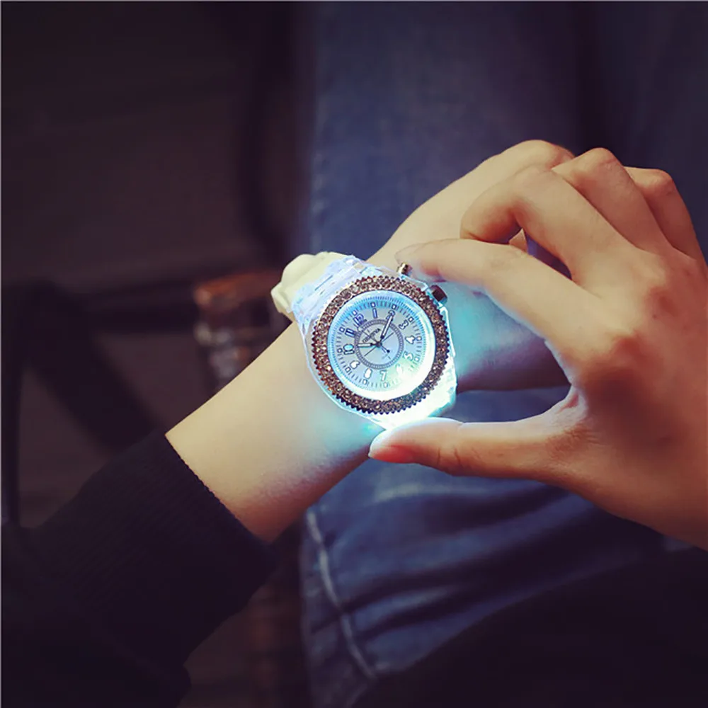

Creative Personality Minimalist Leather Normal LEDWatch Men And Women Couple Watch Smart Electronics Casual Watches reloj mujer