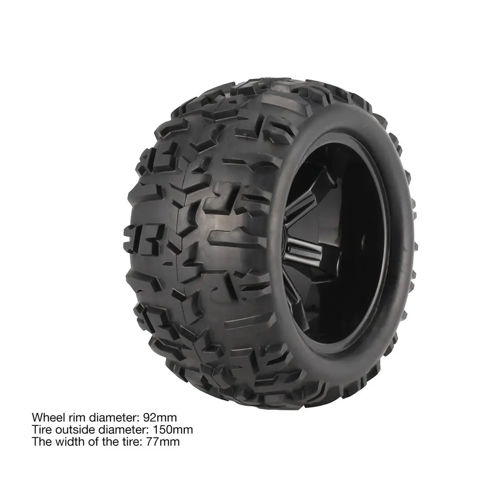 

2pcs 3.6 Inch 150mm Monster Truck Wheel Rim and Tire for 1/8 Traxxas HSP HPI E-MAXX Savage Flux ZD Racing RC Car