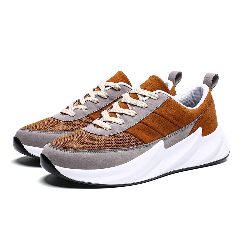 Мужские кроссовки из сетчатого материала Chaussure Homme в стиле пэчворк Лоферы для