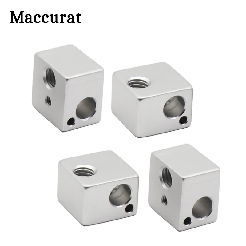 

Нагревательный блок Maccurat V5, алюминиевый блок с подогревом 16*16*12 мм для 3D-принтера, экструдер j-head hotend kossel и prusa i3, 2 шт.