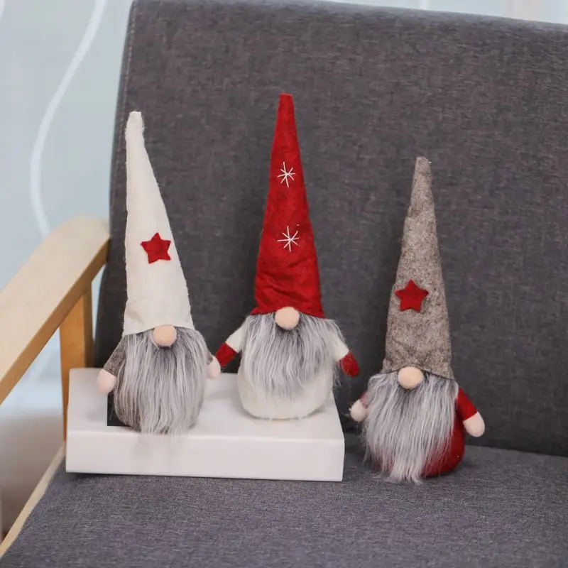 Рождественская длинная в плюшевой шляпе Tomte настольная Статуэтка Санта-Клауса Рождественская гном декорированная кукла украшения Праздничные рождественские подарки Decoracion Navidad