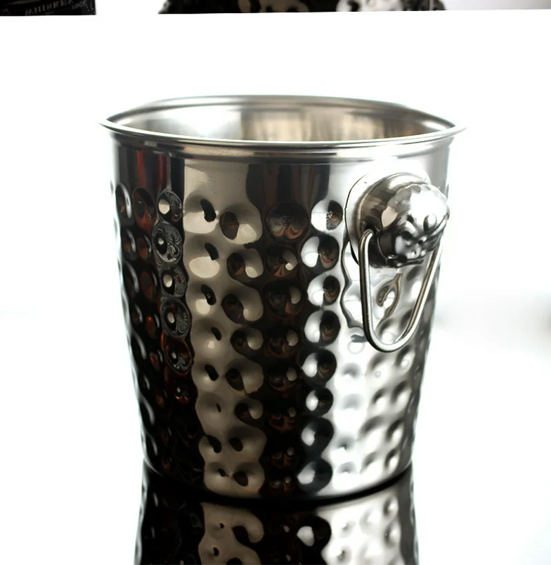 Кожаное ведро для льда из нержавеющей стали KTV ведра с зажимом крышки щипцы