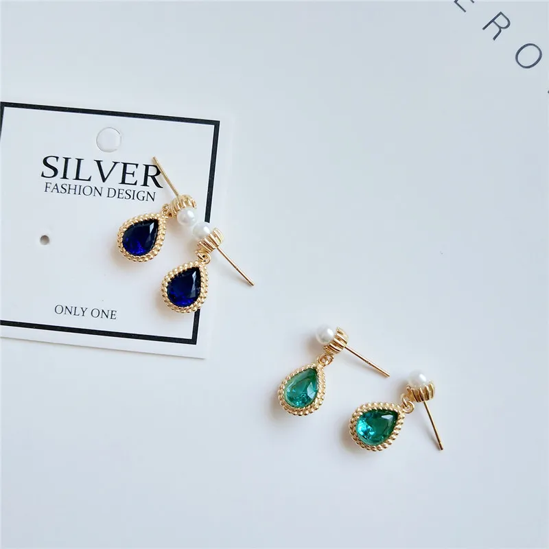 RUIYI реальные 925 стерлингового серебра корейский стиль Для женщин новый капли воды