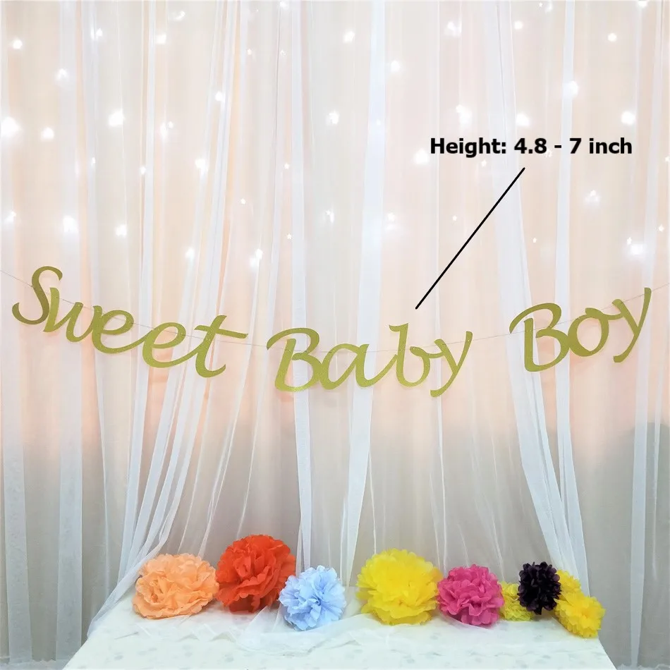 Сладкий баннер для маленьких мальчиков бумажные буквы сделай сам украшения