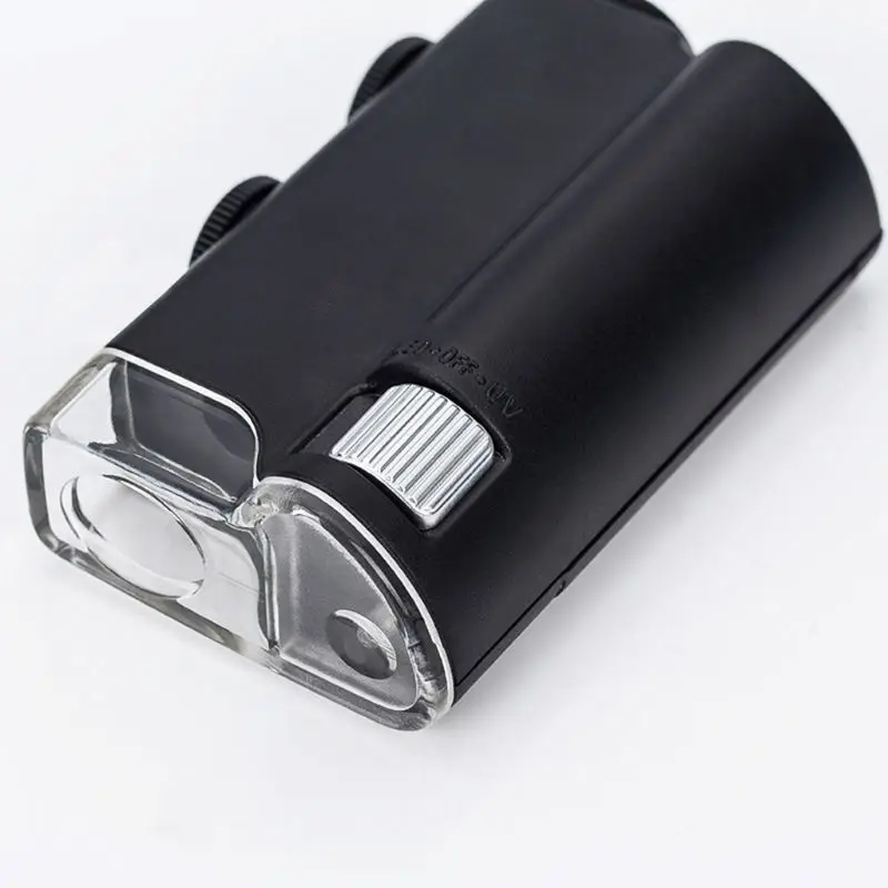 

100X Portable Magnifying Glass Universal Mobile Phone Mini Clip LED Microscope