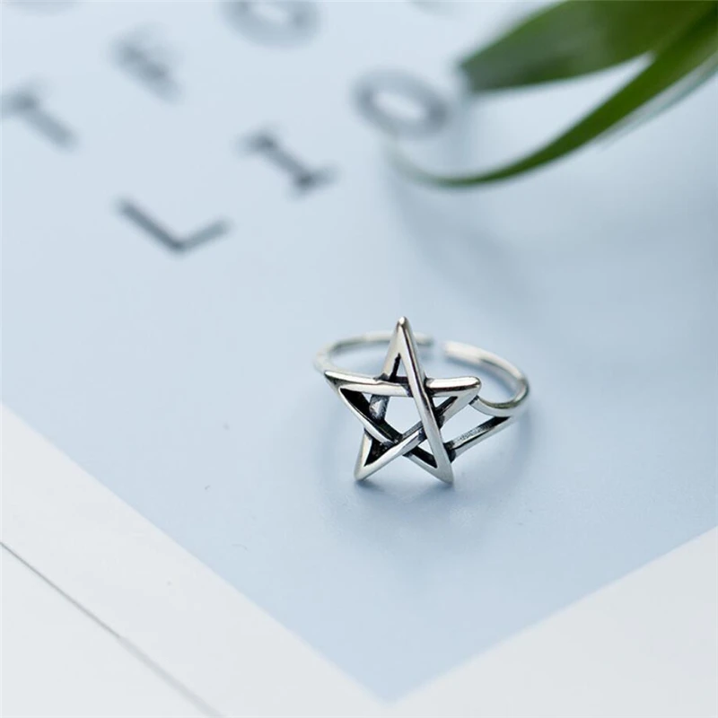 Женские ажурные Открытые Кольца SRI331 из тайского серебра 925 пробы в стиле ретро с