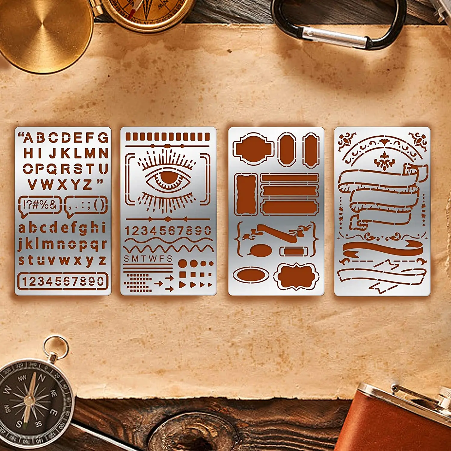 

4 Sets Alphabet Symbols Cutting Dies 4 Styles Pattern Metal Embossing Cutting Stencils Scrapbooking Embossing Card 17.7x10.1cm