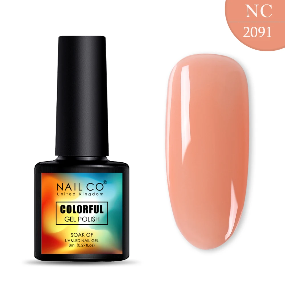 2091 NAILCO, новинка, 8 мл, 130 цветов, светодиодный Гель-лак для ногтей УФ гель для ногтей, салонный домашний лак, Гель-лак, гибридный, впитывающий - Цвет: 2091