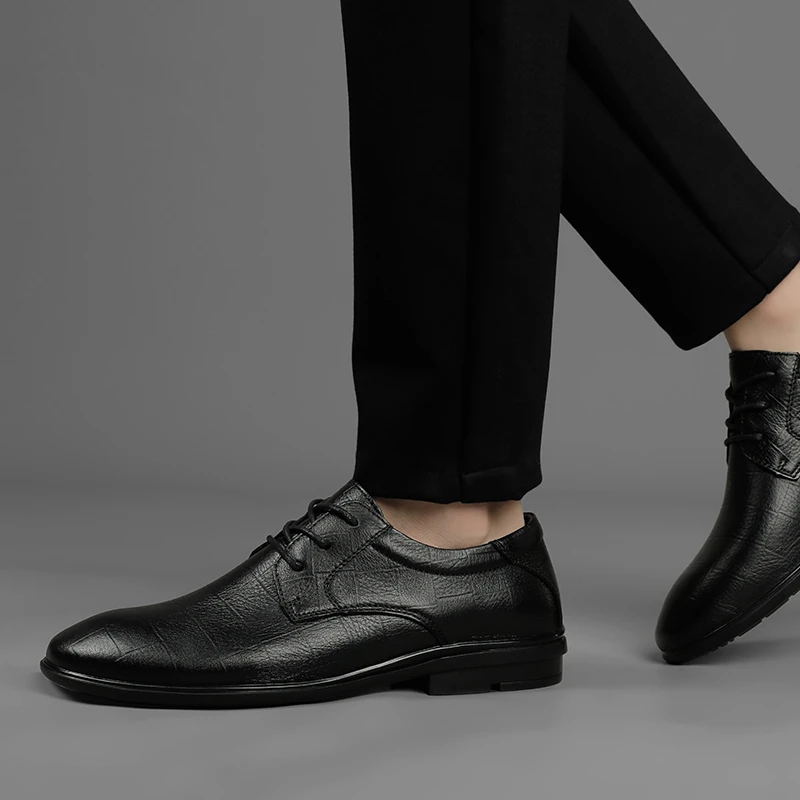 Мужские деловые классические туфли натуральная кожа оксфорды уличная модная