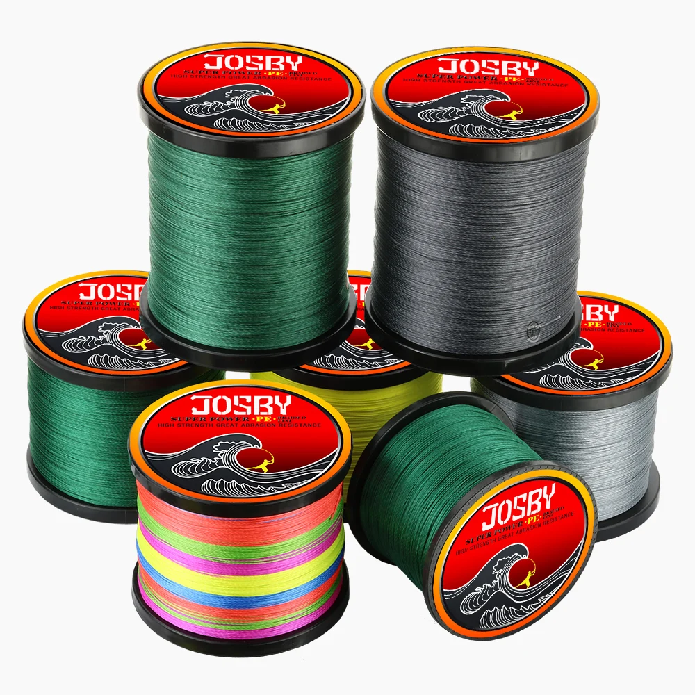 JOSBY 300 м 500 м 1000 м 8 нитей 10-78LB PE плетеный рыболовный провод Multifilament очень прочный рыболовный линия ЯПОНИЯ разноцветный