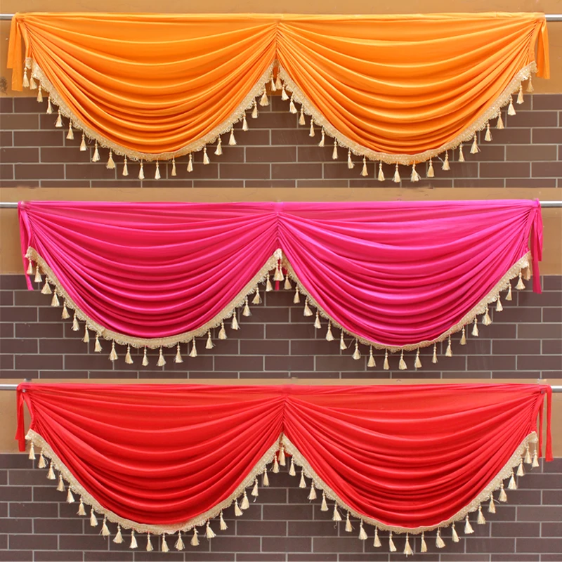 Кисточка ледяная шелковая ткань Свадебный сценический фон вуаль украшение