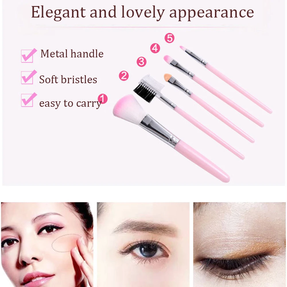 Хит 5 шт. набор кистей для макияжа Тени Карандаш глаз карандаш бровей основа