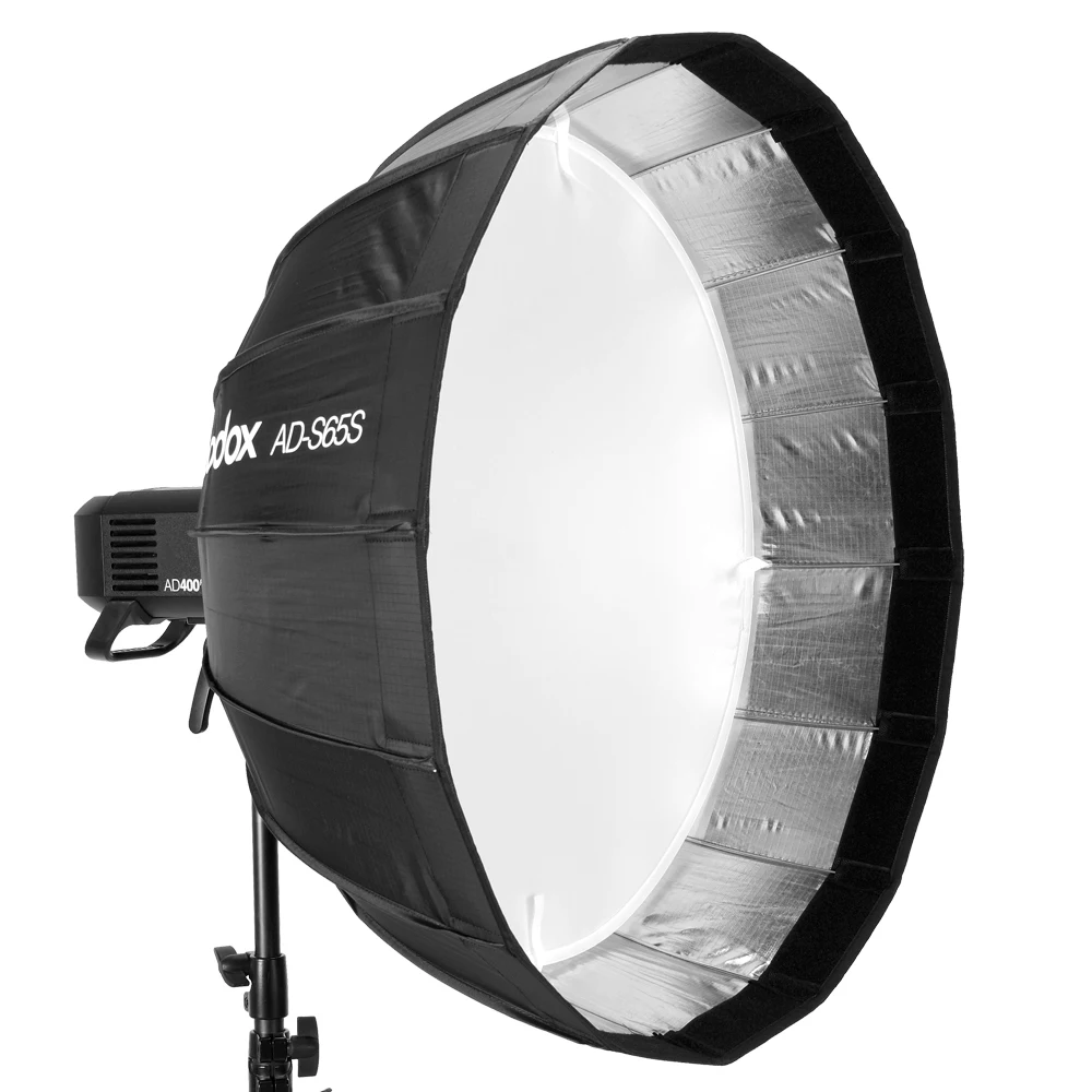 Godox AD S65S 65 см/25 6 дюйма глубокий параболический софтбокс крепление Серебряный