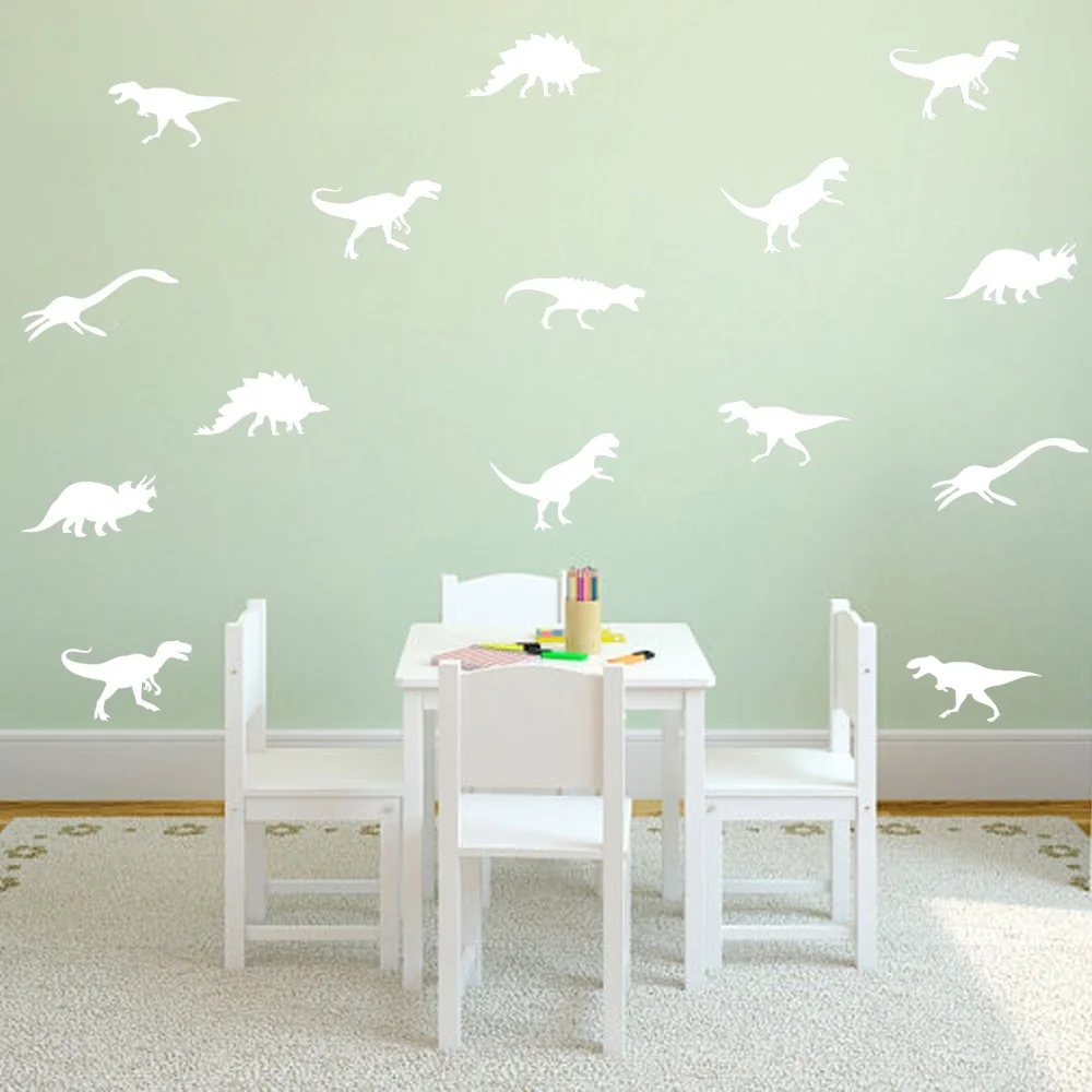

Funlife foreign hot real children cartoon dinosaur vinyl removable stickers stickers wallpaper LV008