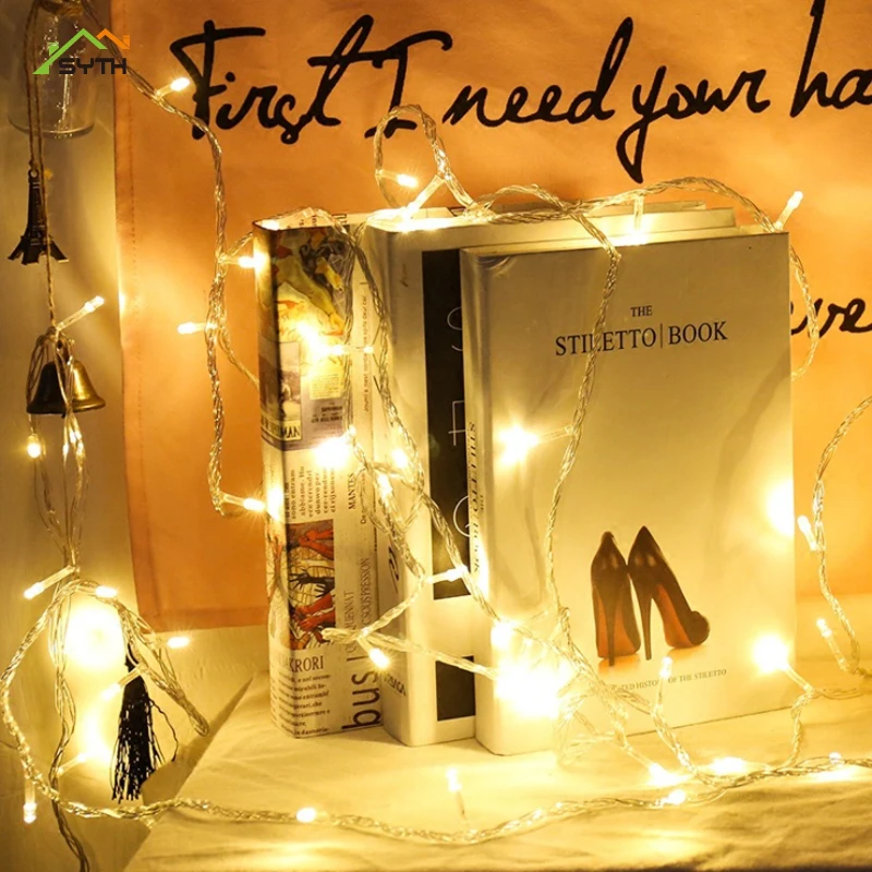 Светодиодная гирлянда 10 метров маленькие Звездные фонари Рождественский