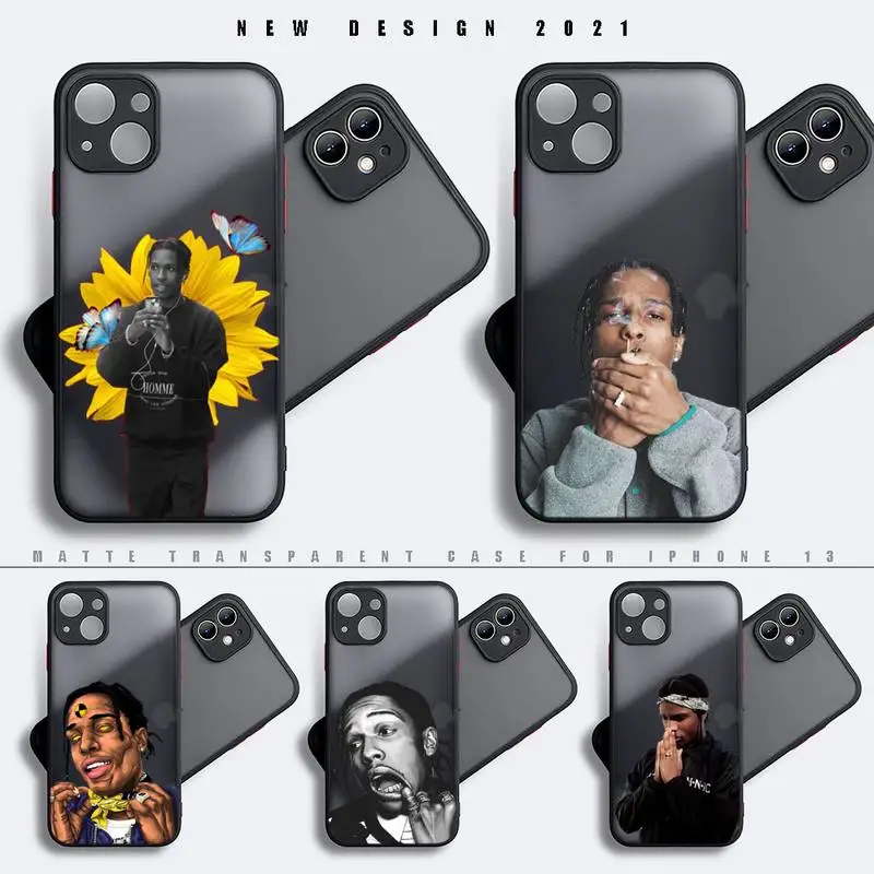 

Asap Rocky Phone Case Black Color Matte Transparent For iPhone 13 12 11 X XR XS Pro Max Mini 7 8 Plus