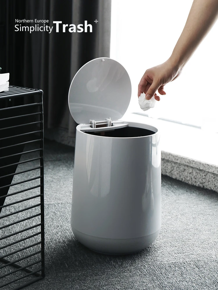 

Modern Plastic Waste Bin Basket Car Paper Food Trash Can Kitchen Zero Waste Car Bin Toilet Cubo Basura Household Products BJ50LJ