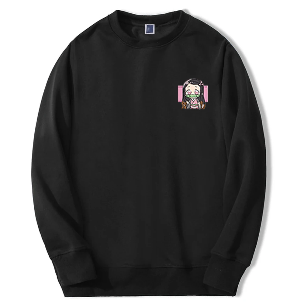 

Толстовка Tanjirou Nezuko Мужская зимняя, милый свитшот с рассекающим демонов, худи простая теплая спортивная одежда, флисовая толстовка, 2021