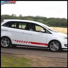 Для Ford C-MAX капот спортивные полосы гоночный Стайлинг Авто тело DIY виниловые наклейки для автомобиля капот крышка двигателя декоративные наклейки