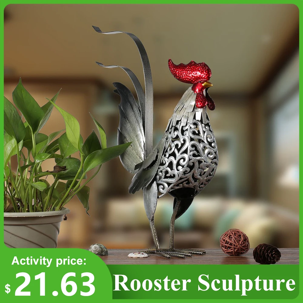 Металлическая фигурка искусственная резная железная петушиная предметы