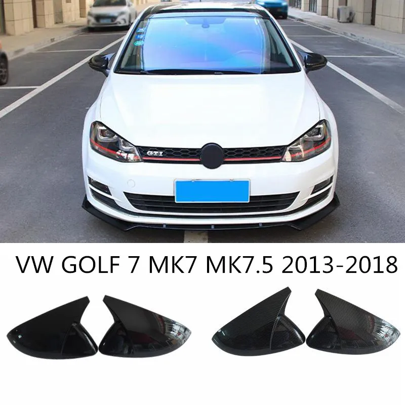 Глянцевая черная крышка для зеркала заднего вида сменная VW GOLF 7 MK7 MK7.5 GTI R GTE GTD 2013 -