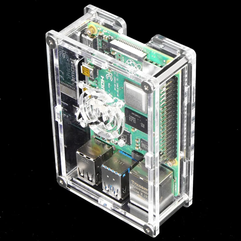 Корпус C2: PMMA прозрачный Raspberry PI 4 корпус коробка PI4 Модель B 1 ГБ/2 ГБ/4 ГБ акриловый чехол Корпус коробка Raspberry PI 4B