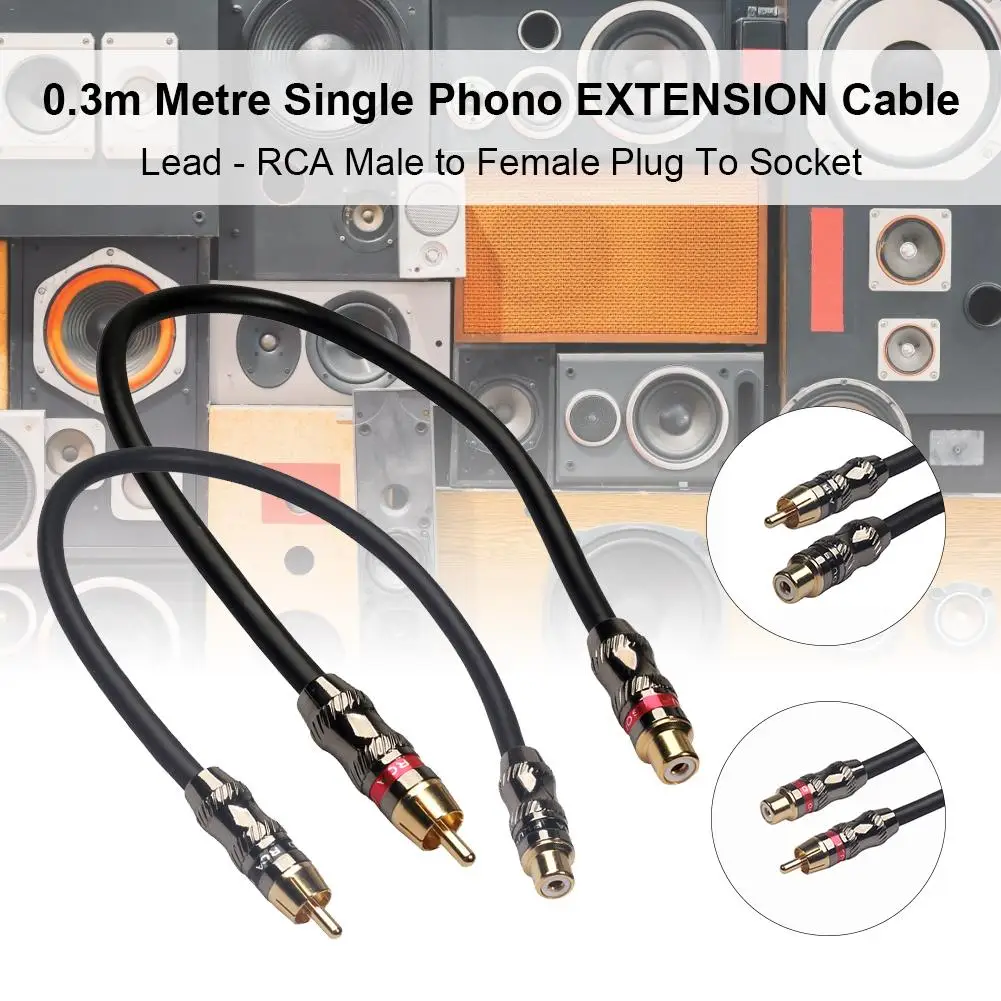 Удлинительный кабель RCA Phono 0 3 м/1 фута 1 мама в папа для аудио и видео провод DVD