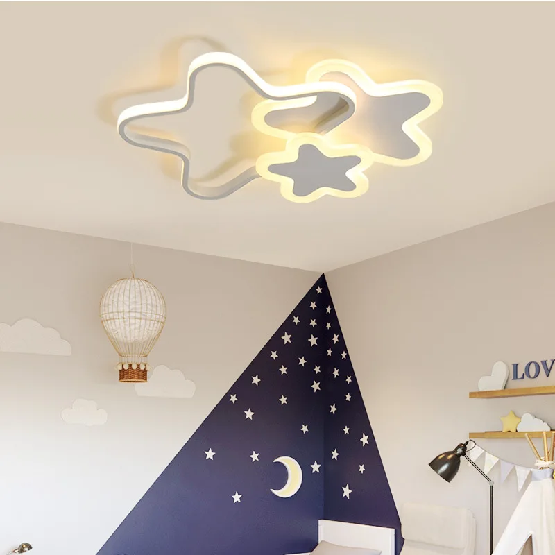

Nordic modern children's cartoon style new LED light source ceiling lamp bedroom children's room