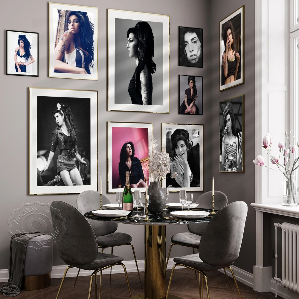 

Amy Winehouse Singer Poster Music Star Sexy Posters Wall Stickers Home Room Background Wall Decor Amy Winehouse Prints Picture